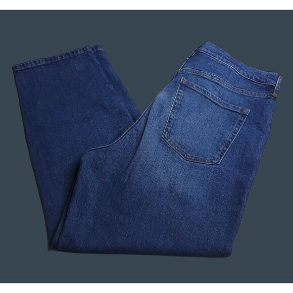 Old Navy Womens The Sky-Hi Straight Extra High Rise Jeans 16 Medium Wash Stretch - Picture 1 of 6